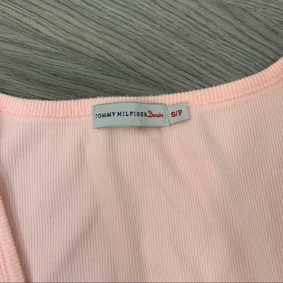 Tommy Hilfiger Pink ribbed tank top - Picture 3 of 5